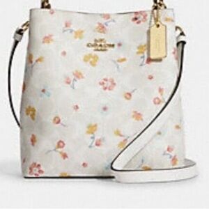 Coach Small Town Bucket  Crossbody Bag In Signature Canvas